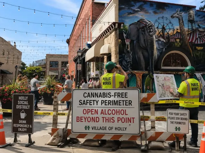 Placeholder Battle Alley Bugle artwork; replace with a description of the marijuana retailers and downtown social district story image