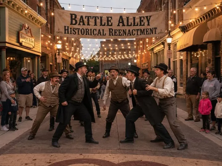 Placeholder Battle Alley Bugle artwork; replace with a description of the Battle Alley historical reenactment story image